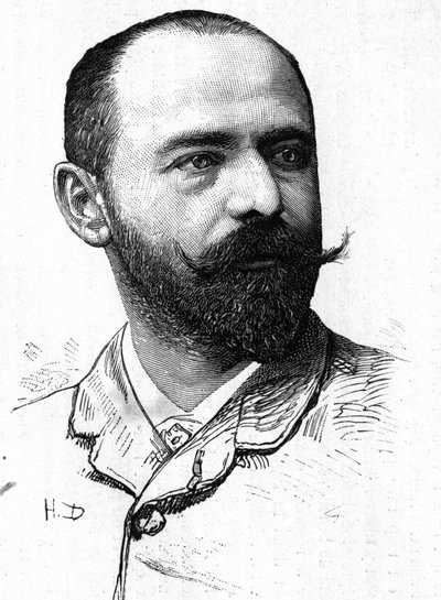 Portræt af den dramatiske forfatter Alfred Hennequin (1842-1887). af Unknown artist