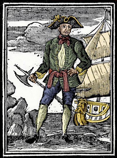Portræt af piraten Edward England (? -1720). af Unknown artist