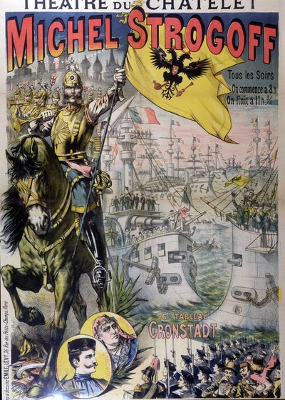Plakat for "" Michel Strogoff"" på theatre du Châtelet, n.d. 19. af Unknown artist