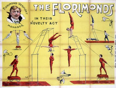 Plakat til showet af Florimonds, trapezister af Unknown artist