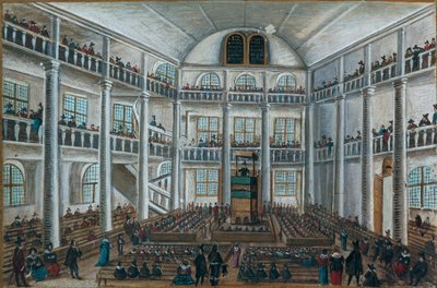 Den protestantiske kirke i Charenton, fra Book of Friends, Spira af Unknown artist