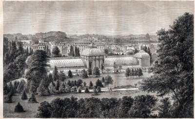 Offentlig have i Bordeaux - Jardin public - Bordeaux - gravering omkring 1867 af Unknown artist