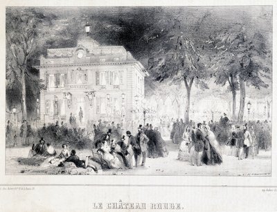 Reception foran det røde slot. af Unknown artist