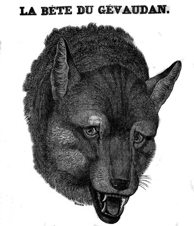 Repræsentation af Bete du Gevaudan. af Unknown artist