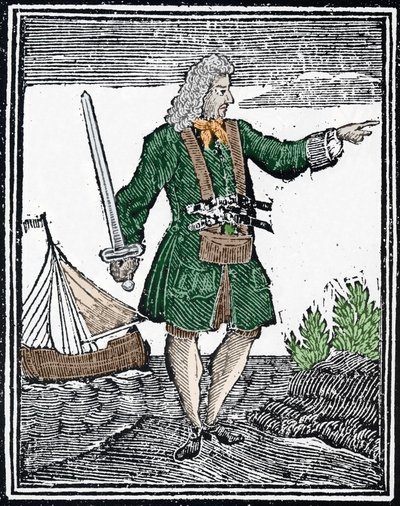 Repræsentation af piraten Charles Vane. af Unknown artist