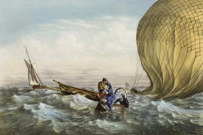 Redning af Habs-bolden, monteret af hr. og fru Durouf. Forlist ved Englands kyst den 1. september af Unknown artist