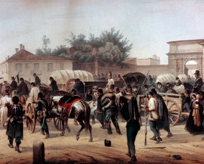 Risorgimento: De fem dage i Milano (Cinque giornate di Milano) (18.-22. marts 1848): dette er en af de første episoder af revolutionerne i 1848 (en del af den første italienske uafhængighedskrig), der oplevede milanesernes fremgang befolkningsoprør mod af Unknown artist