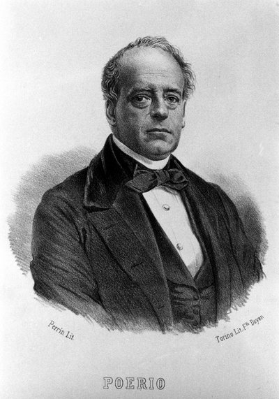 Risorgimento: portræt af Carlo Poerio (1803-1867), italiensk revolutionær. Gravering 1800-tallet. af Unknown artist