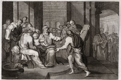 Royaumont Bibelen, Det Nye Testamente: Jesu Kristi omskæring. Illustration fra 1811. af Unknown artist