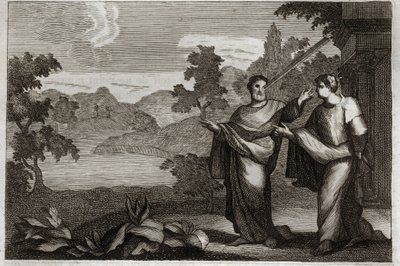 Royaumont Bibelen, Det Nye Testamente: Døm ikke andre. Når du har en bjælke i øjet, skal du ikke bryde dig om at trække et sugerør fra din brors øje (lignelsen om halmen og bjælken). Illustration fra 1811. af Unknown artist