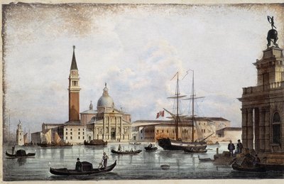 Saint George - i "" Album of the main views of Venedig"", illustration af Marco Moro, red. Gio Brizeghel, v.1840 af Unknown artist