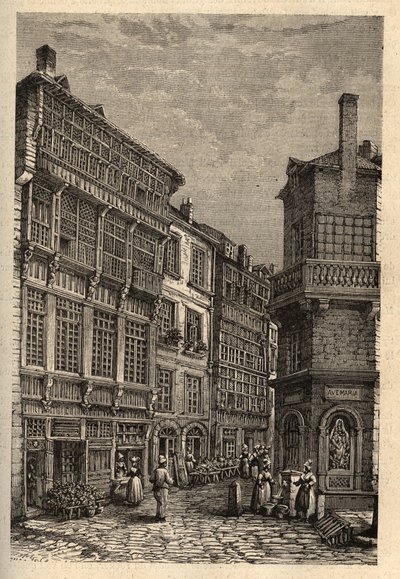 Saint Malo (Saint-Malo) hus af Duguay Trouin (Rene Dugay-Trouin) - indgravering i "" PATRIE"" - PECTUREQUIREQUE BESKRIVELSE AF FRANKRIG I 6 BIND AF LUCIEN HUARD - slutningen af ​​det 19. århundrede af Unknown artist