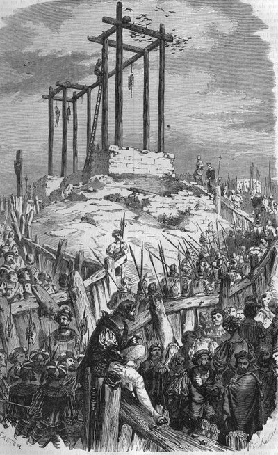 Samblancay døde, som blev hængt i 1527. af Unknown artist