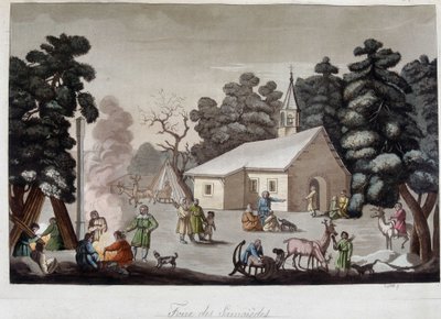 Samoid-messen i Sibirien. I ""Det gamle og moderne kostume"" af Unknown artist