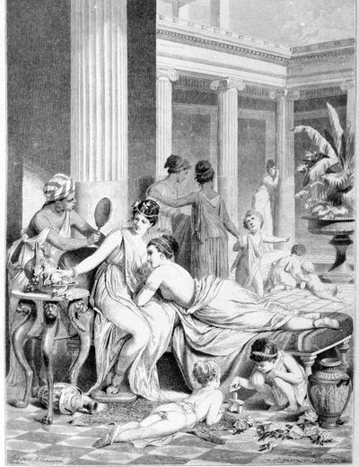 Sapho (Sappho) og hans ledsagere. af Unknown artist