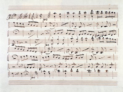 Noder til Ali Baba, Opera af Luigi Cherubini af Unknown artist