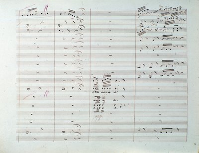 Nodeblad til Grande-symfonien (op. 8) af Carl August Cannabich af Unknown artist