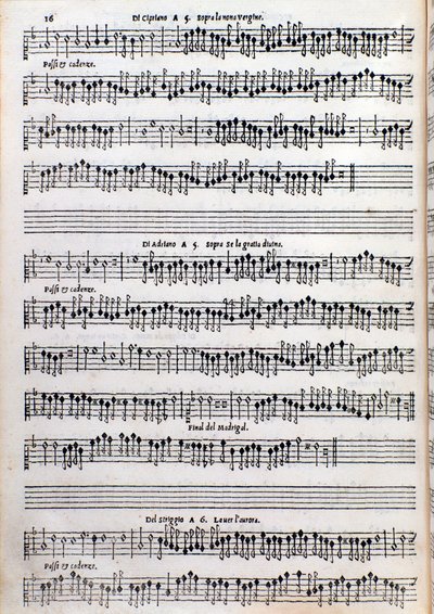 Nodeblad med afhandling om ornamentik af Girolamo della Casa af Unknown artist
