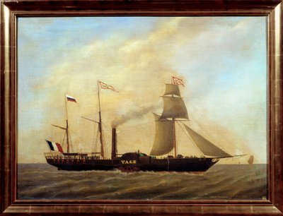 Skib med klinger på floden Tejo Anonymt maleri. Marseille-museet fra det 19. århundrede af Unknown artist