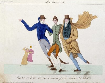 Skatere - Humoristisk tegning af Unknown artist