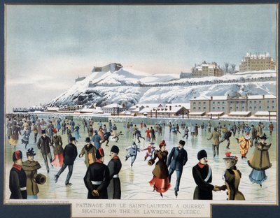 Skøjteløb på Saint Laurent, Quebec, n.d. af Unknown artist