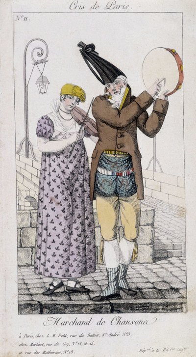 Sanghandlere - gravering af Unknown artist