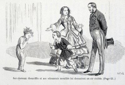 Sophie wet - i "The misfortunes of Sophie"" af grevinden af Ségur, Hachette af Unknown artist