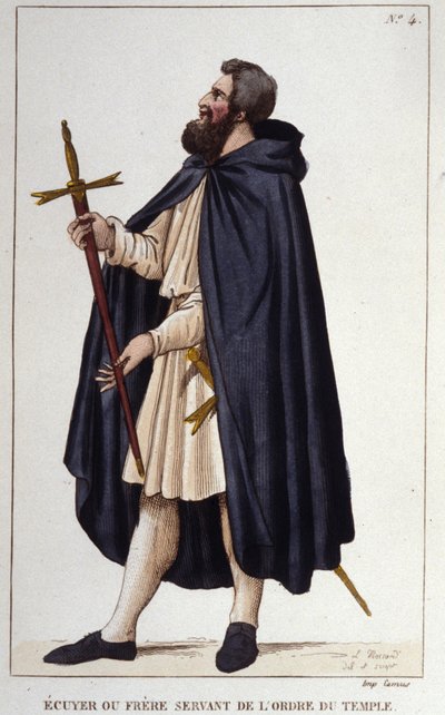 Skibsherre eller bror, der tjener templets orden. stik fra 1830 af Unknown artist
