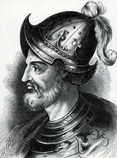Stephen af ​​Blois (Stephen of England, c1097-1154), c1900 (gravering) af Unknown artist