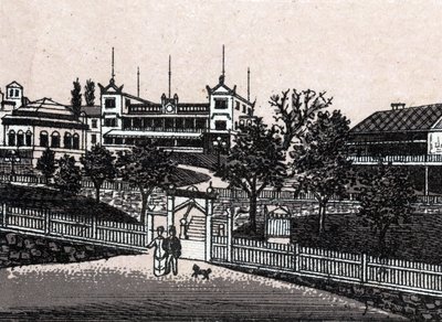 Stockholm, Sverige: udsigt over Haselbacken. i "" Verden illustrerer 168 visninger"" Udateret (slutningen af det 19. århundrede) af Unknown artist