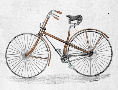 Straight body cykelmodel. af Unknown artist