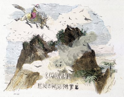 Fortælling: Den fortryllede hest - i "Tusind og en nat", red. Emile Guérin, fortalt af Md Bondet, Paris, n.d. af Unknown artist