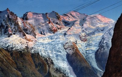 Telepherique Planpraz-le-Brevent Chamonix, Haute-Savoie, Rhone-Alpes, Frankrig af Unknown Artist