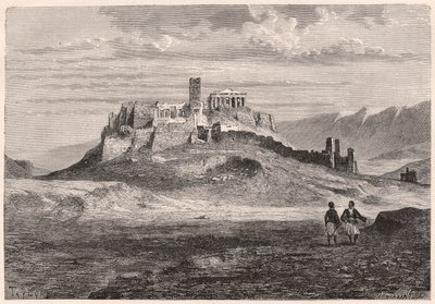 Akropolis i Athen i det XIX århundrede af Unknown