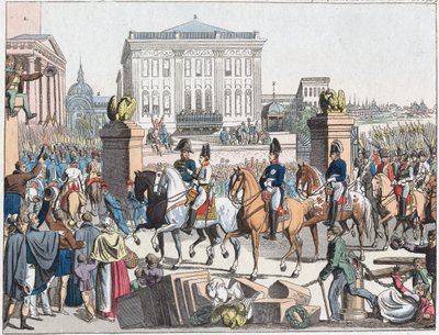 De allierede styrker marcherer ind i Paris den 31. marts af Unknown artist