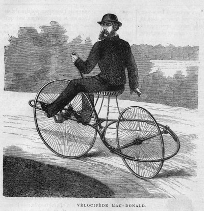 Den amerikanske velocipede Mac-Donald. 1869 af Unknown artist