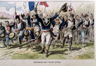Slaget ved Valmy (1792) - stik, slutningen af det 19. århundrede af Unknown artist