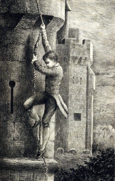 Den karteusiske parma af Stendhal. 1800-tals gravering. af Unknown artist