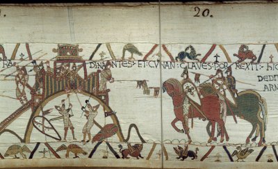 Hertugen af Bretagne overgiver til hertugen af Normandiet byens nøgler for enden af et spyd. af Unknown artist