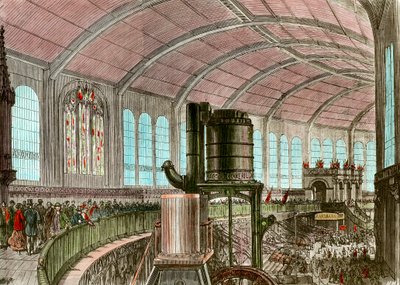 Eiffel Machine Gallery ved 1867 Universal Exhibition Gravering af det 19. århundrede af Unknown artist