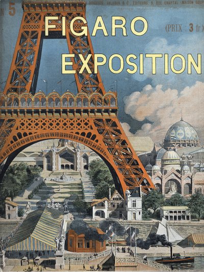 Eiffeltårnet har 1889 verdensudstillingen i Paris Forside af Figaro-tillægget af 15. august af Unknown artist