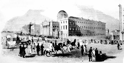 De fire domstole. Dublin. 1800-tals gravering. af Unknown artist