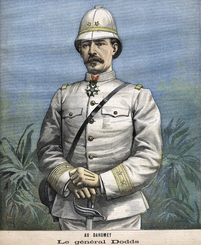 Den franske general Alfred Amédée Dodds (1842-1922) i Benin (Dahomey) i 1892 af Unknown artist