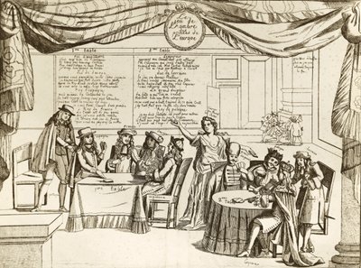 The Game of the Hombre of the Princes of Europe - Hombre, metafor for international politik - 1685 - Europa skæres i stykker af ukontrollerede suveræner, der "spiller" deres territorier som deres egen ejendom - Satiren følger Treve of Regensburg, si af Unknown artist