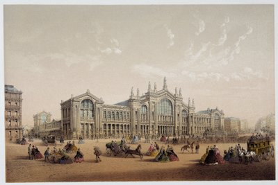 Gare du Nord - lith. 19. århundrede. af Unknown artist