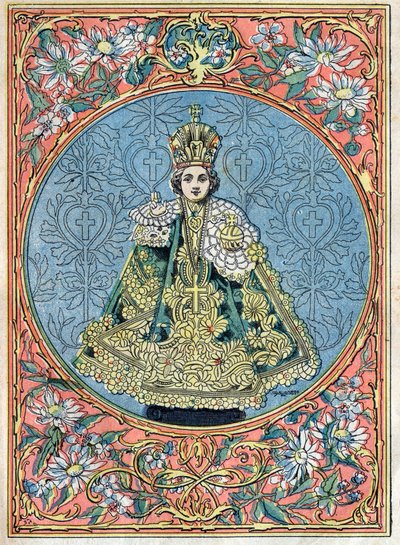 Jesusbarnet fra Prag - Jesusbarnet fra Prag - illustration af slutningen af det 19. århundrede af Unknown artist