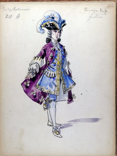 The Lady of Spades: Opera komponeret i 1890 af Piotr eller Petr Ilyich Tchaikovsky (eller Tchaikowsky) af Unknown artist