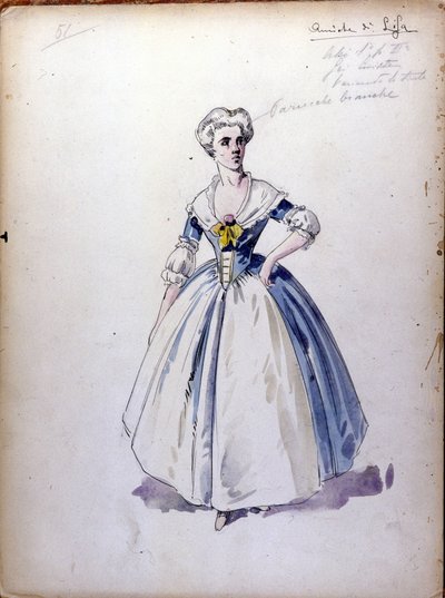 The Lady of Spades: Opera komponeret i 1890 af Piotr eller Petr Ilyich Tchaikovsky (eller Tchaikowsky) af Unknown artist