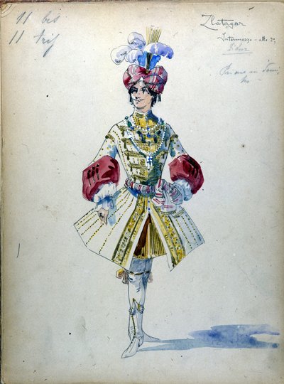 The Lady of Spades: Opera komponeret i 1890 af Piotr eller Petr Ilyich Tchaikovsky (eller Tchaikowsky) af Unknown artist