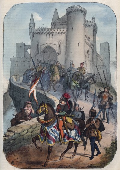 Langobarderne rejser til det første korstog i slutningen af det 11. århundrede - af Unknown artist
